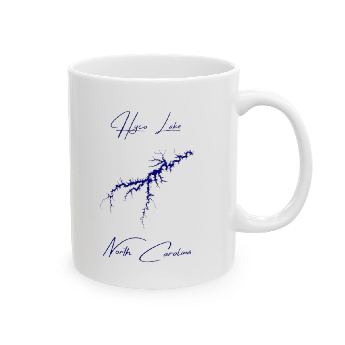 North Carolina Hyco Lake Ceramic Mug other position view from right 11oz.webp