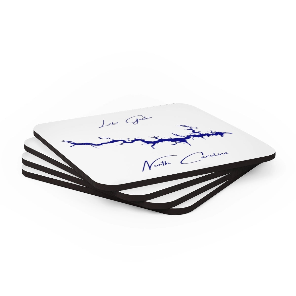 North Carolina Lake Gaston Coaster Set front position view from stacked 3.75 x 3.75.webp