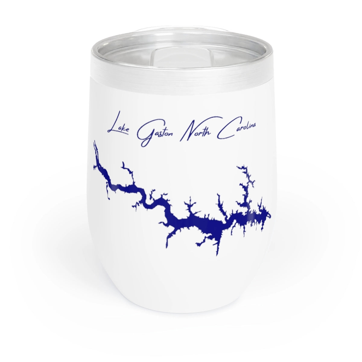 North Carolina Lake Gaston Wine Tumbler front position view from front white.webp