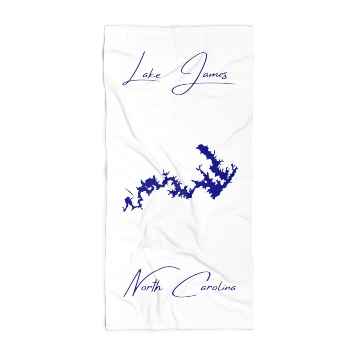 North Carolina Lake James Beach Towel front position view from front 36 x 72.webp