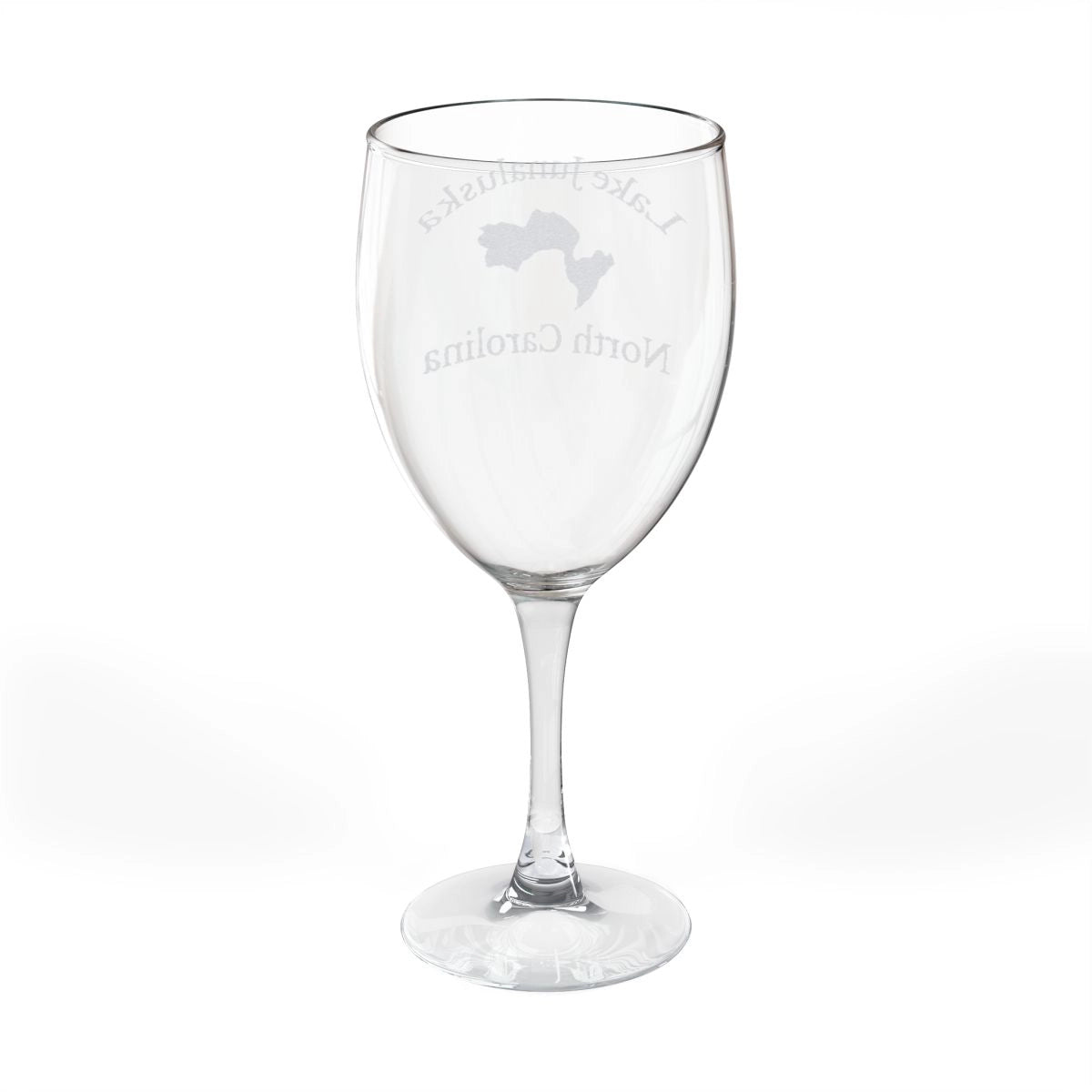 North Carolina Lake Junaluska Engraved Wine Glass other position view from back 10.5oz.webp