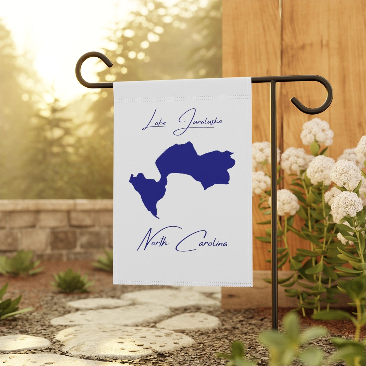 North Carolina Lake Junaluska Garden Banner other position view from context-1 12'' x 18''.webp