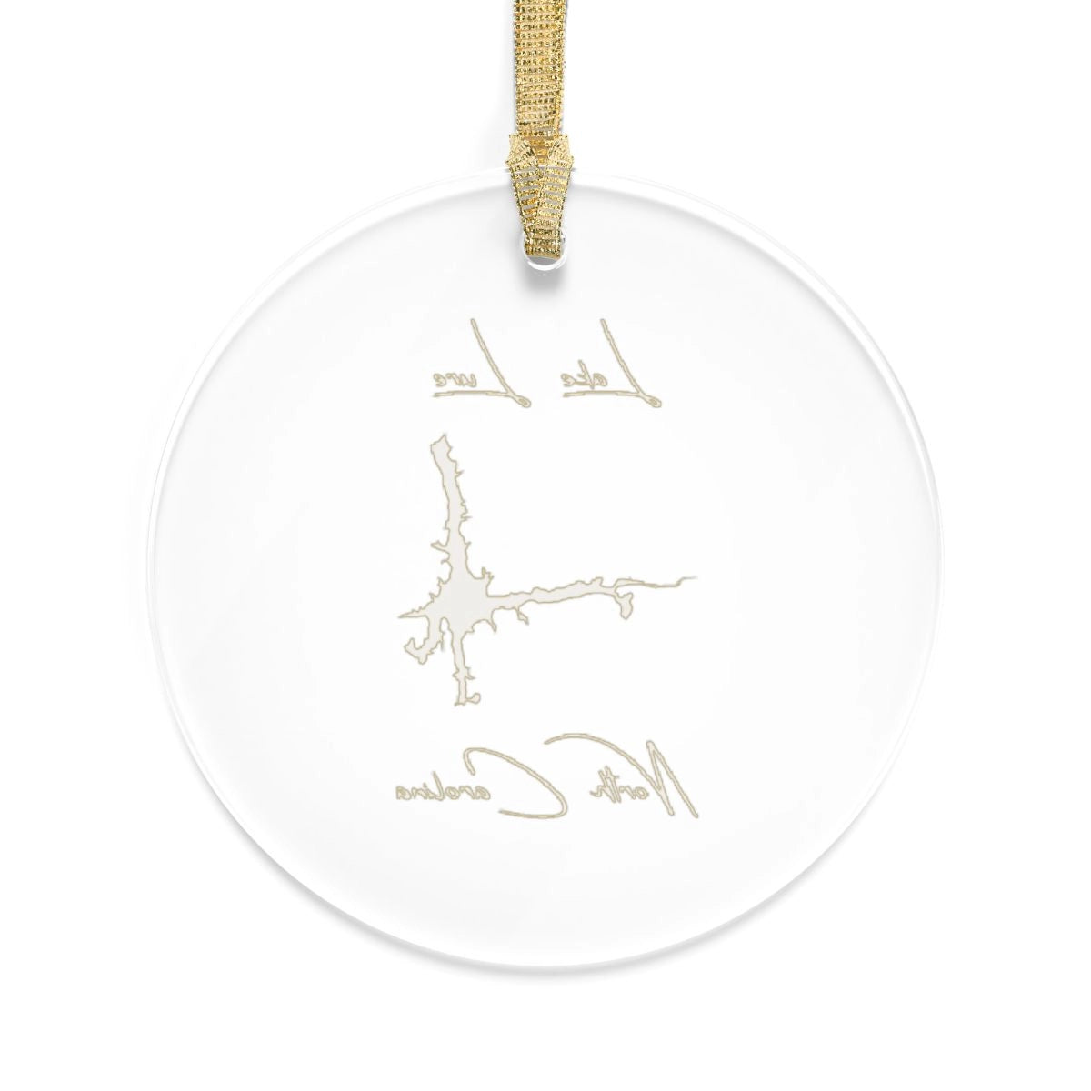 North Carolina Lake Lure Tree Ornament other position view from back round.webp