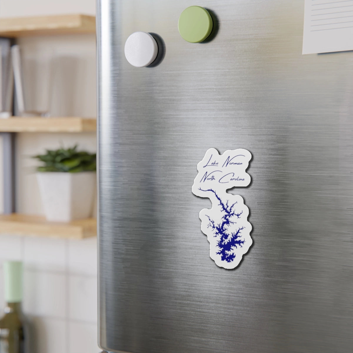 North Carolina Lake Norman Die Cut Magnet front position view from context-2 4 x 4.webp