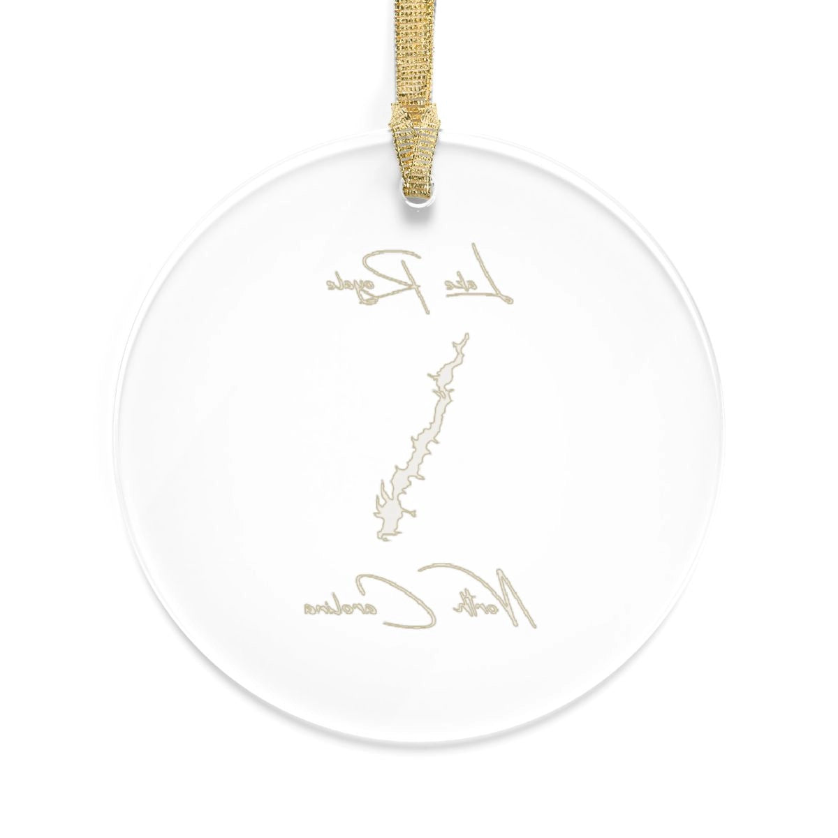 North Carolina Lake Royale Tree Ornament other position view from back round.webp