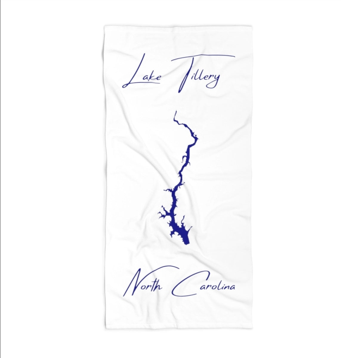 North Carolina Lake Tillery Beach Towel front position view from front 36 x 72.webp