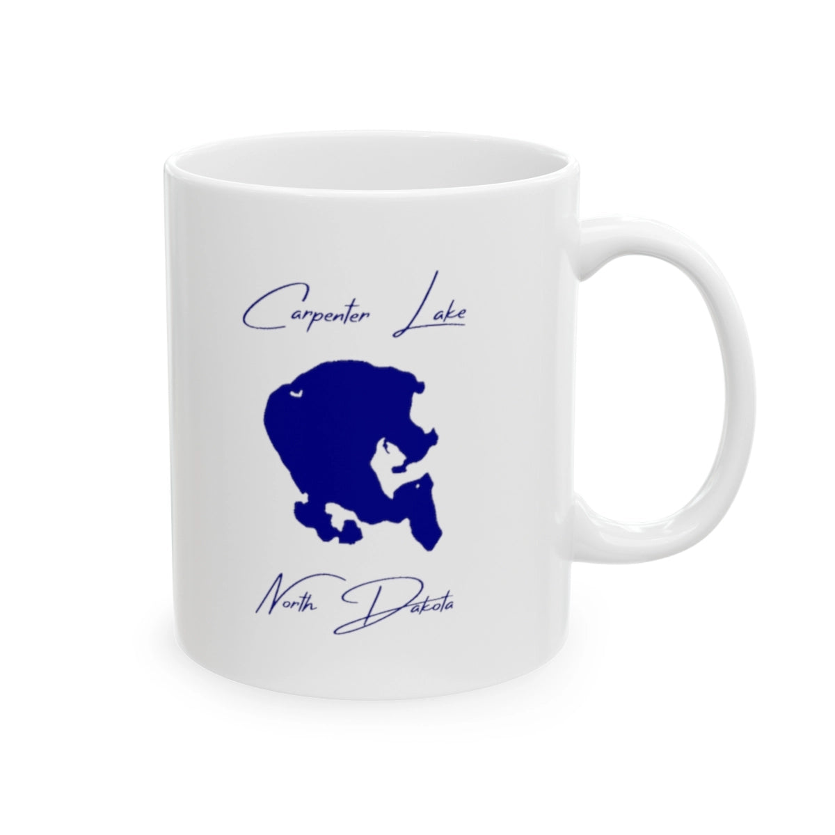 North Dakota Carpenter Lake Ceramic Mug other position view from right 11oz.webp