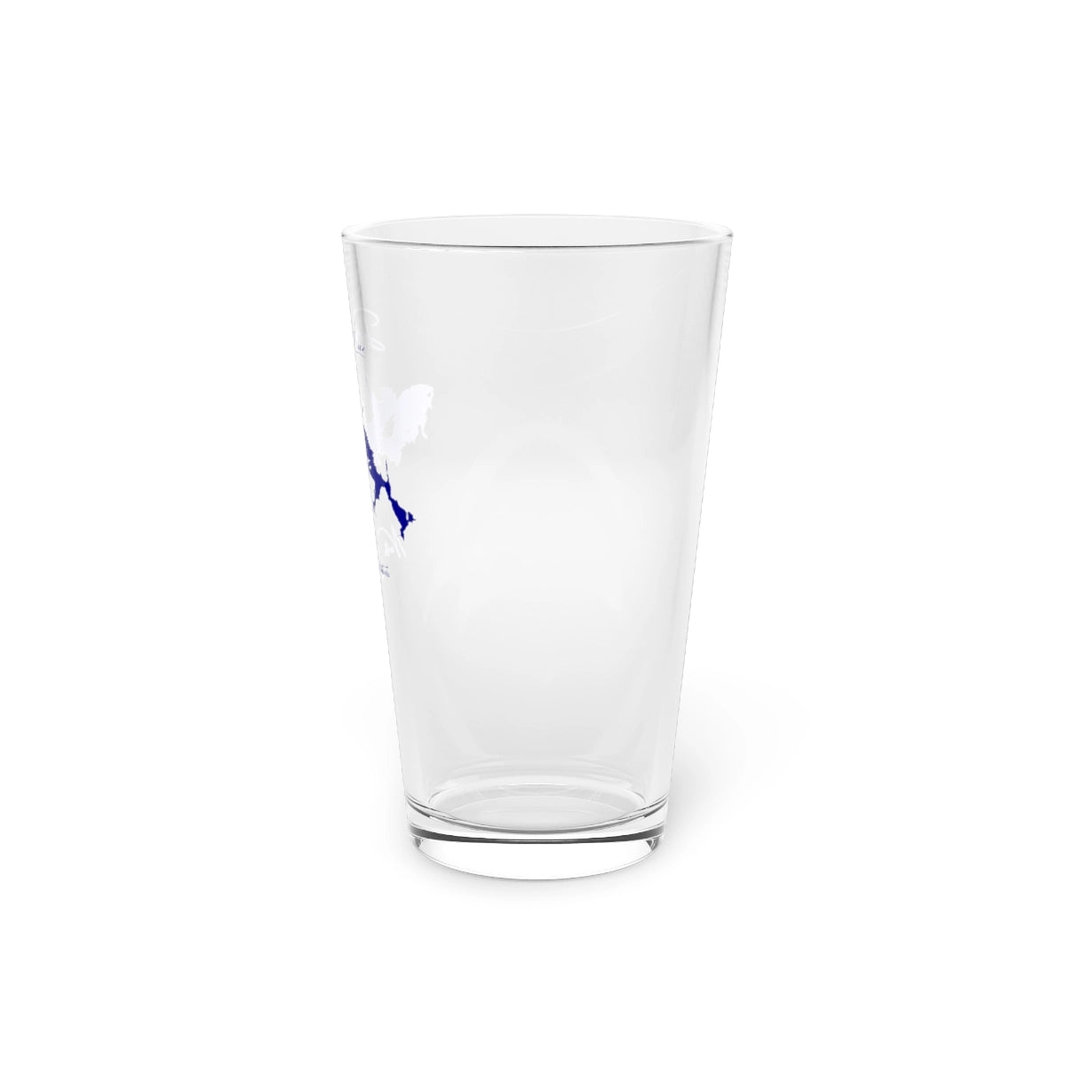 North Dakota Devils Lake 16oz Pint Glass front position view from right 16oz.webp