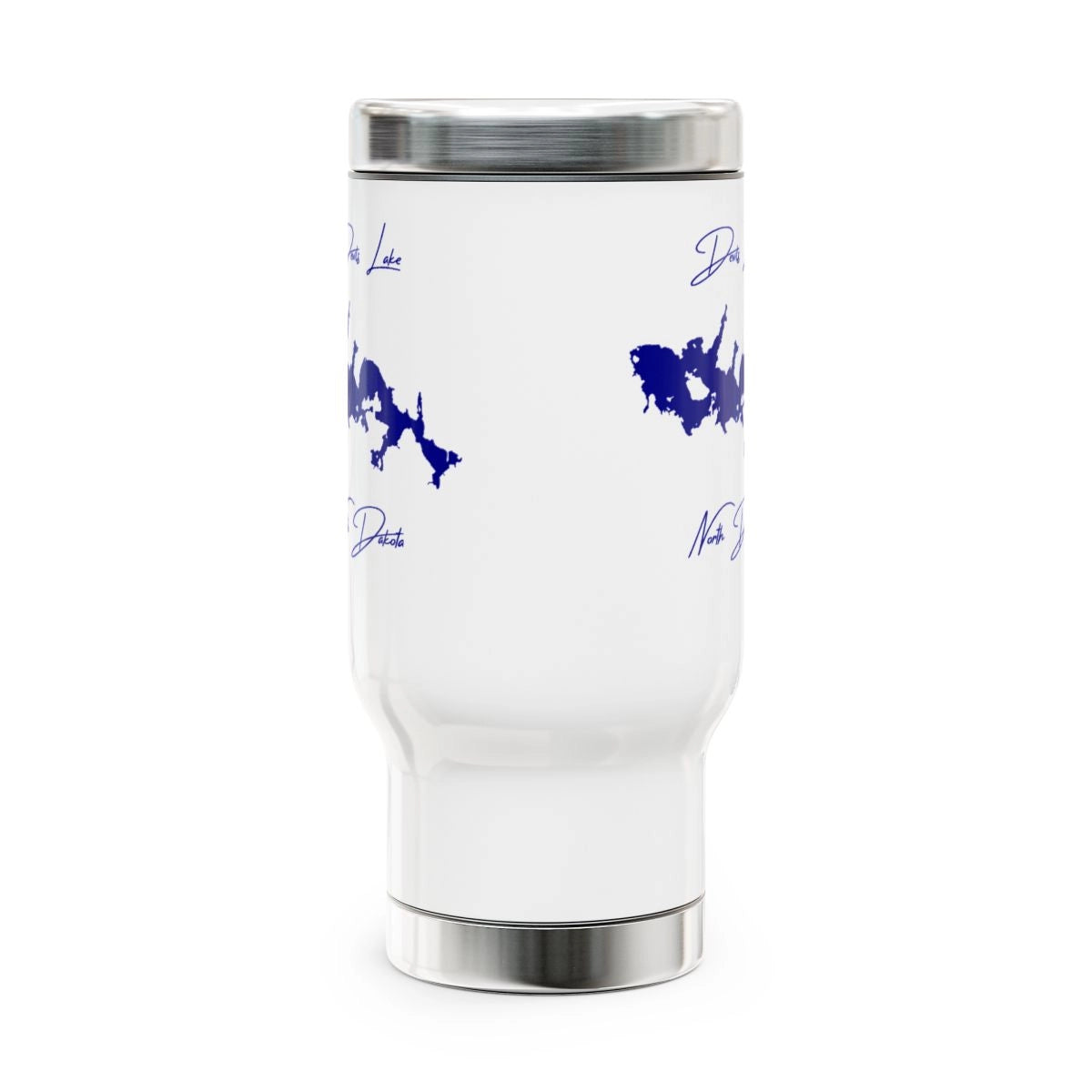 North Dakota Devils Lake Travel Mug other position view from front 14oz.webp
