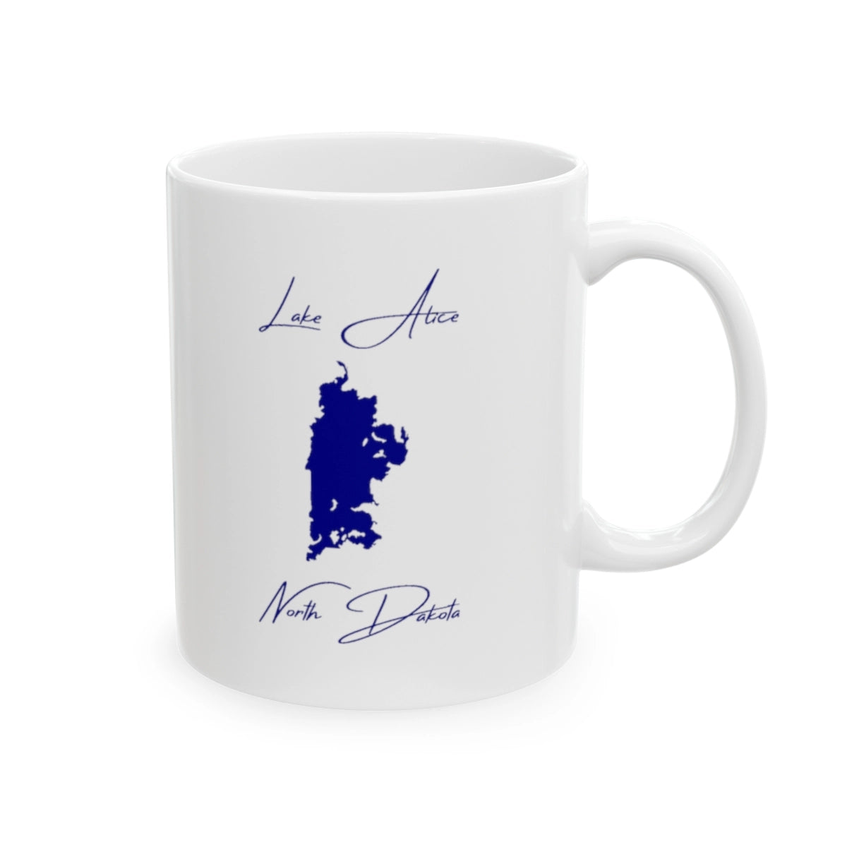 North Dakota Lake Alice Ceramic Mug other position view from right 11oz.webp