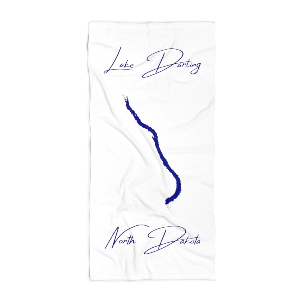 North Dakota Lake Darling Beach Towel front position view from front 36 x 72.webp