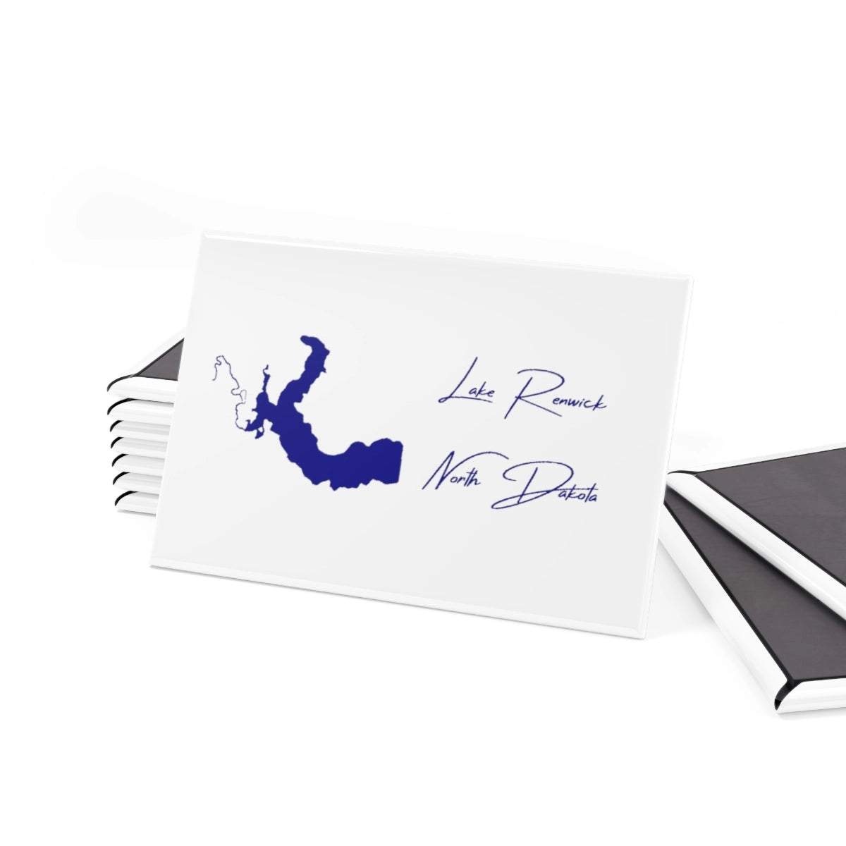 North Dakota Lake Renwick Magnet front position view from set 2 x 3.webp