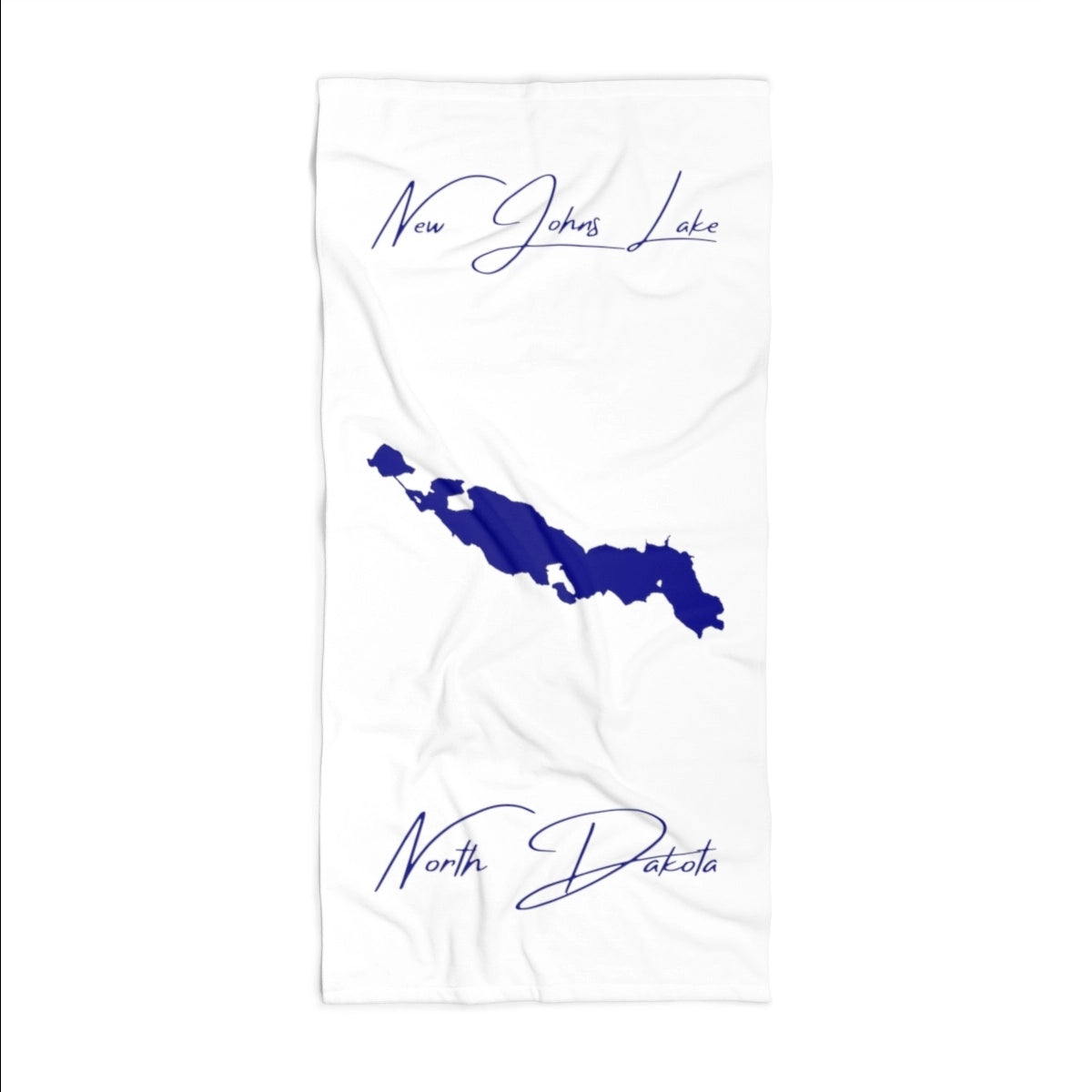 North Dakota New Johns Lake Beach Towel front position view from front 36 x 72.webp