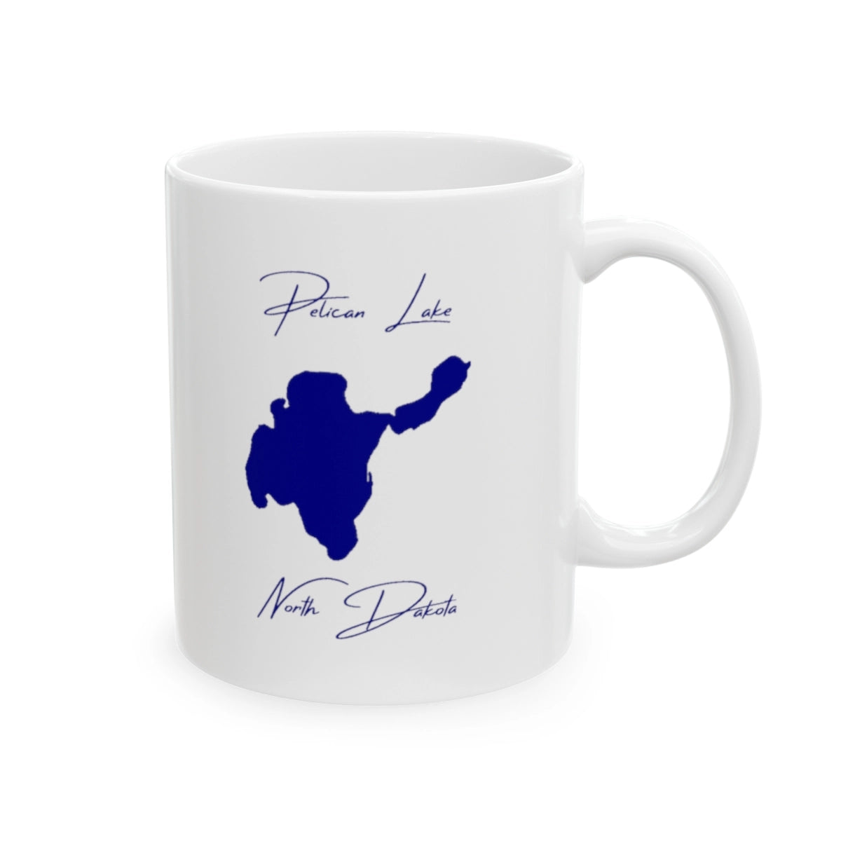 North Dakota Pelican Lake Ceramic Mug other position view from right 11oz.webp