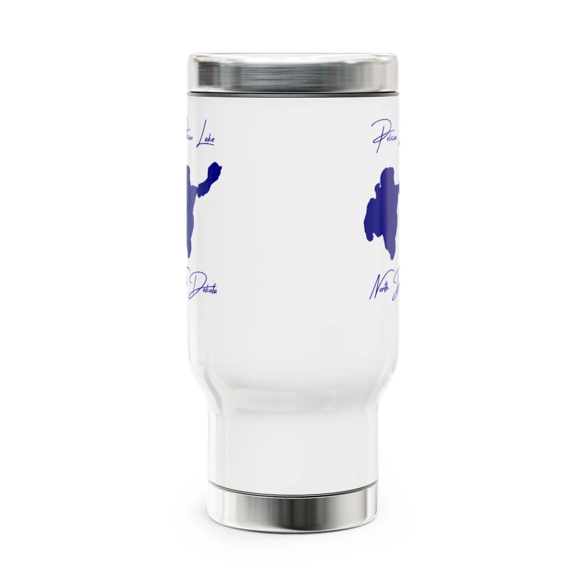 North Dakota Pelican Lake Travel Mug other position view from front 14oz.webp