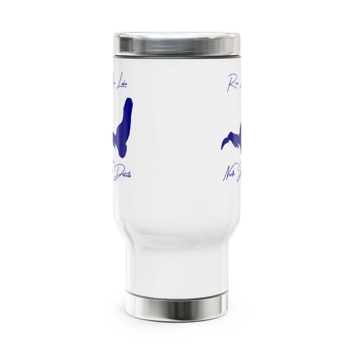 North Dakota Rice Lake Travel Mug other position view from front 14oz.webp