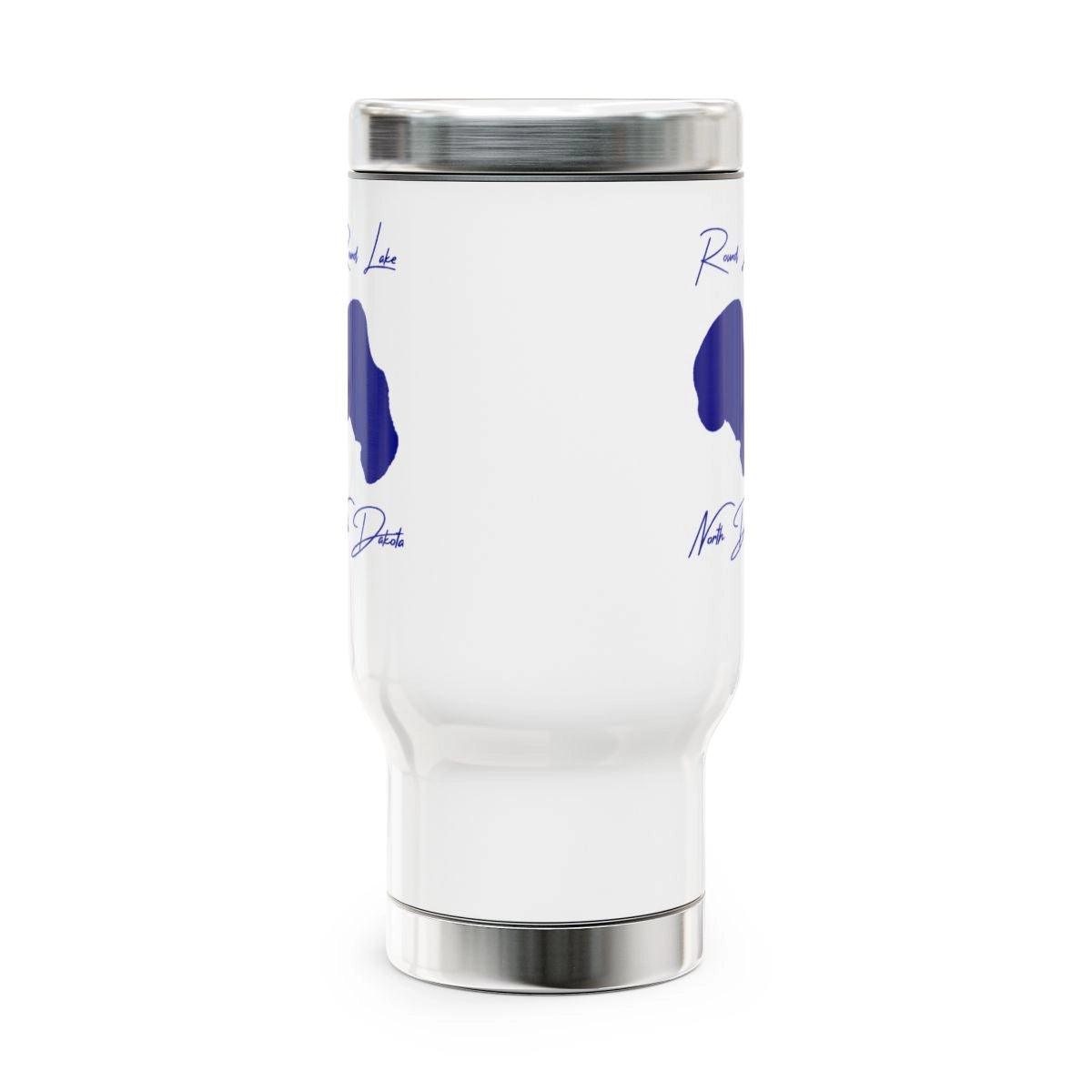 North Dakota Round Lake Travel Mug other position view from front 14oz.webp