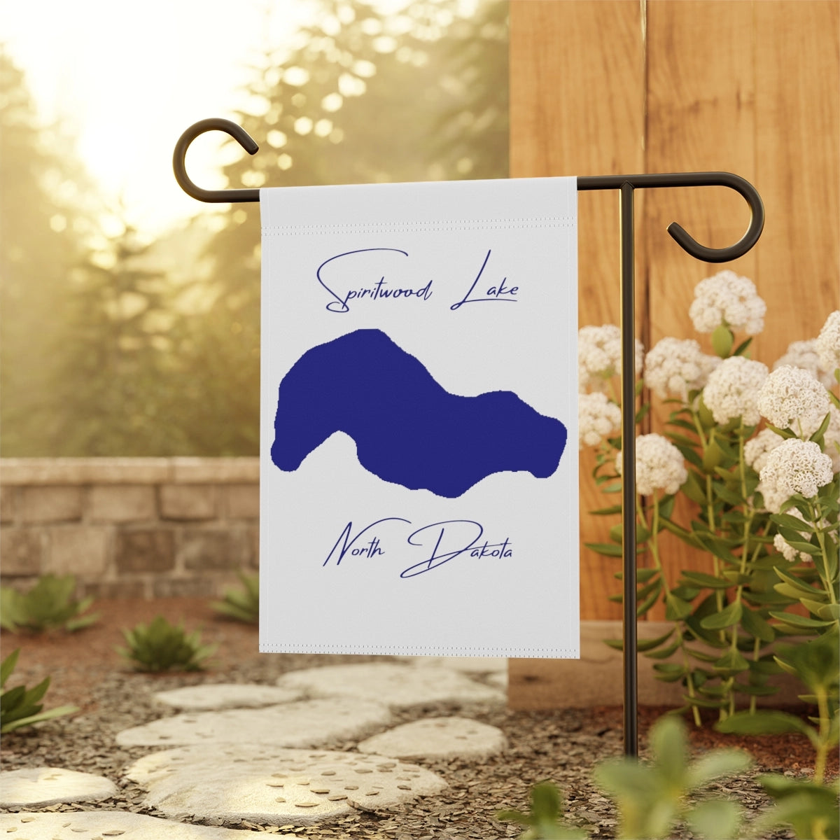 North Dakota Spiritwood Lake Garden Banner other position view from context-1 12'' x 18''.webp