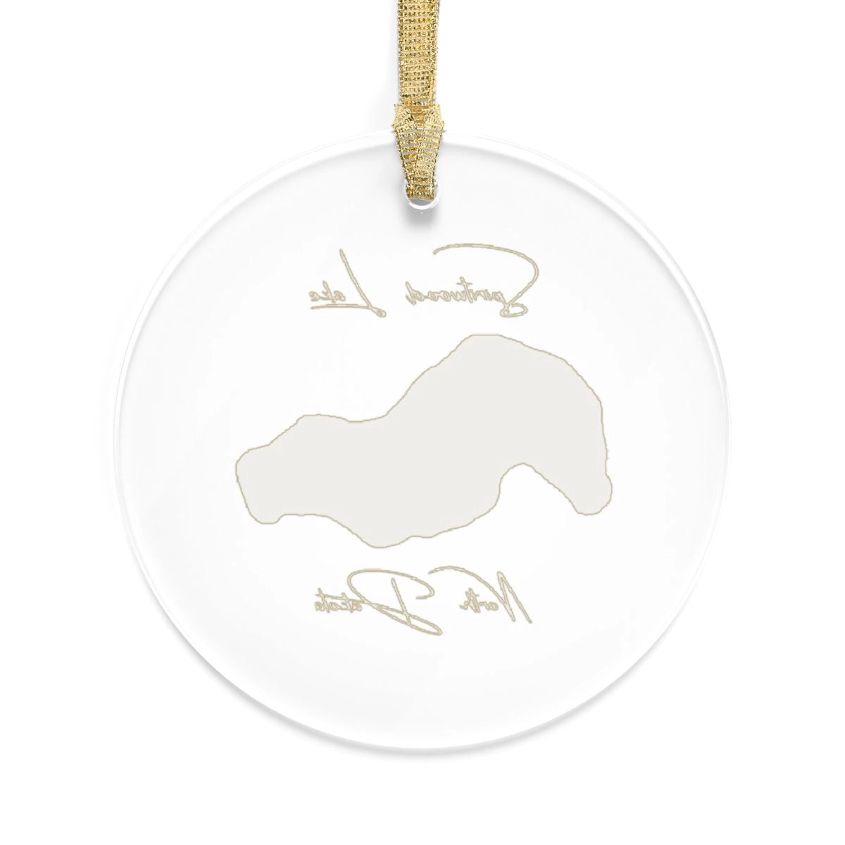 North Dakota Spiritwood Lake Tree Ornament other position view from back round.webp