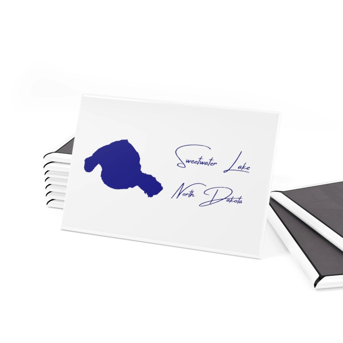 North Dakota Sweetwater Lake Magnet front position view from set 2 x 3.webp