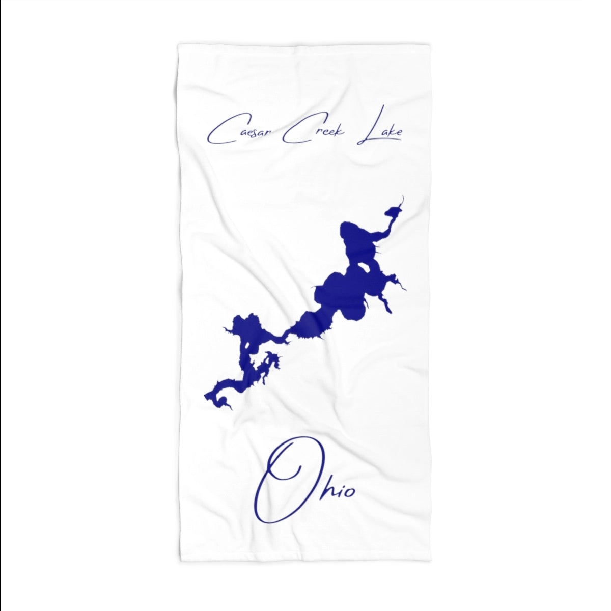Ohio Caesar Creek Lake Beach Towel front position view from front 36 x 72.webp
