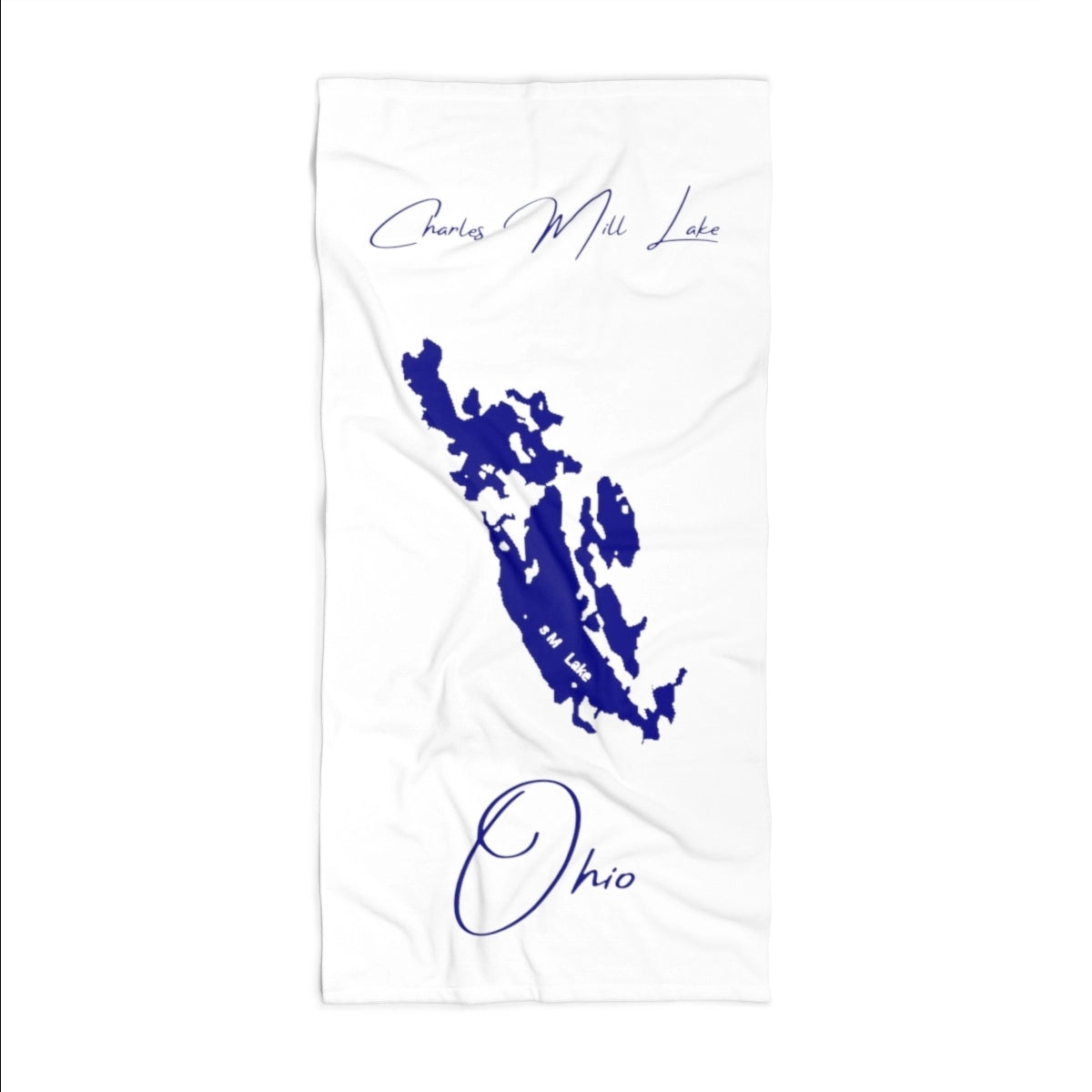 Ohio Charles Mill Lake Beach Towel front position view from front 36 x 72.webp