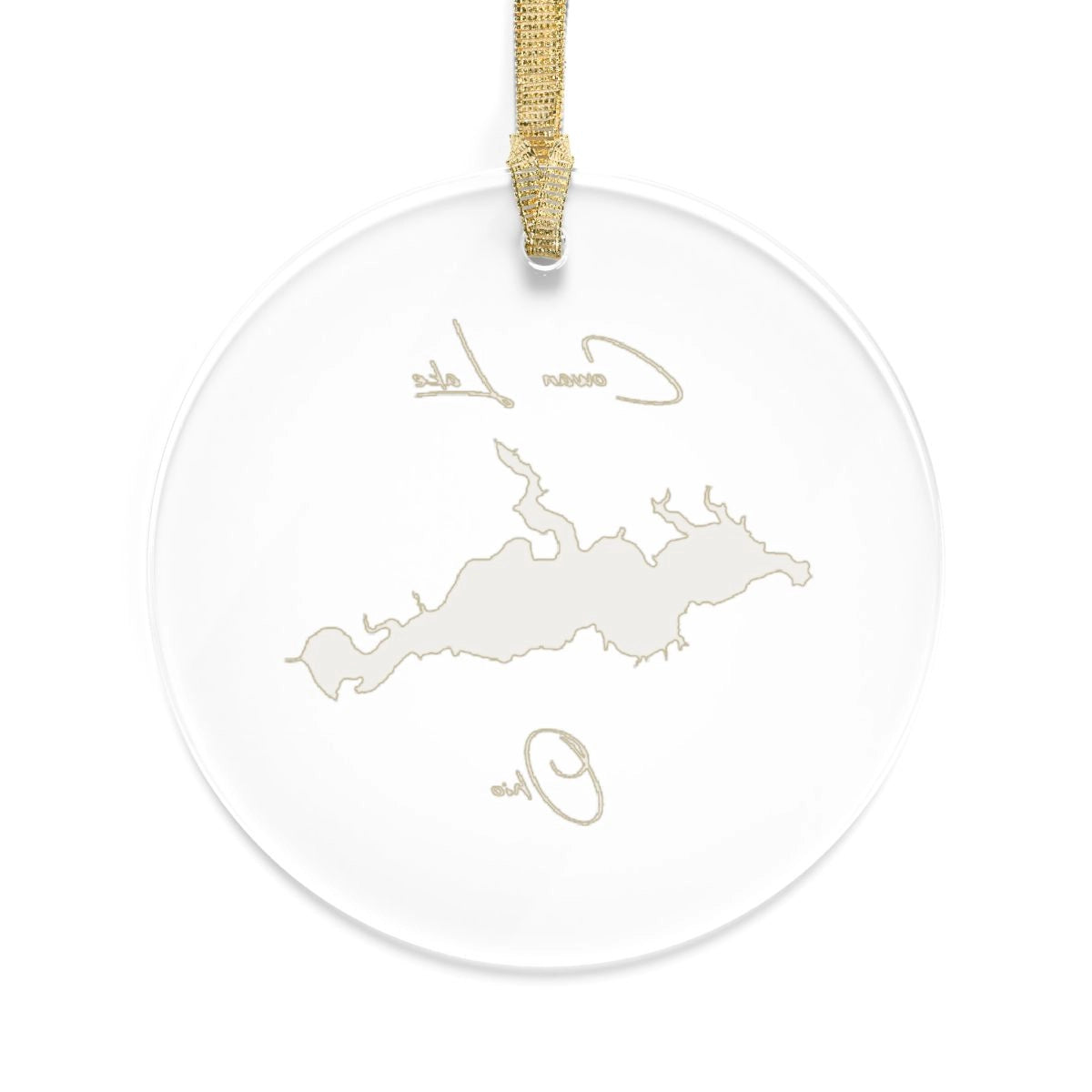 Ohio Cowan Lake Tree Ornament other position view from back round.webp