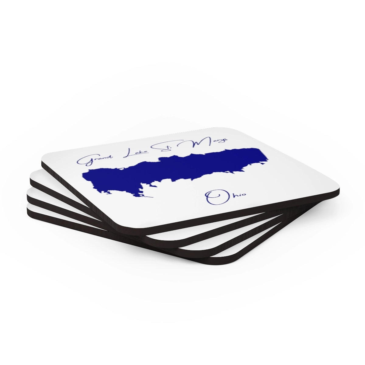 Ohio Grand Lake St. Marys Coaster Set front position view from stacked 3.75 x 3.75.webp