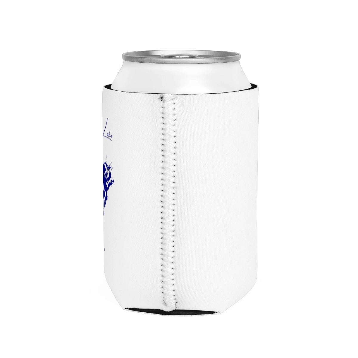 Ohio Indian Lake Can Koozie all position view from right white.webp