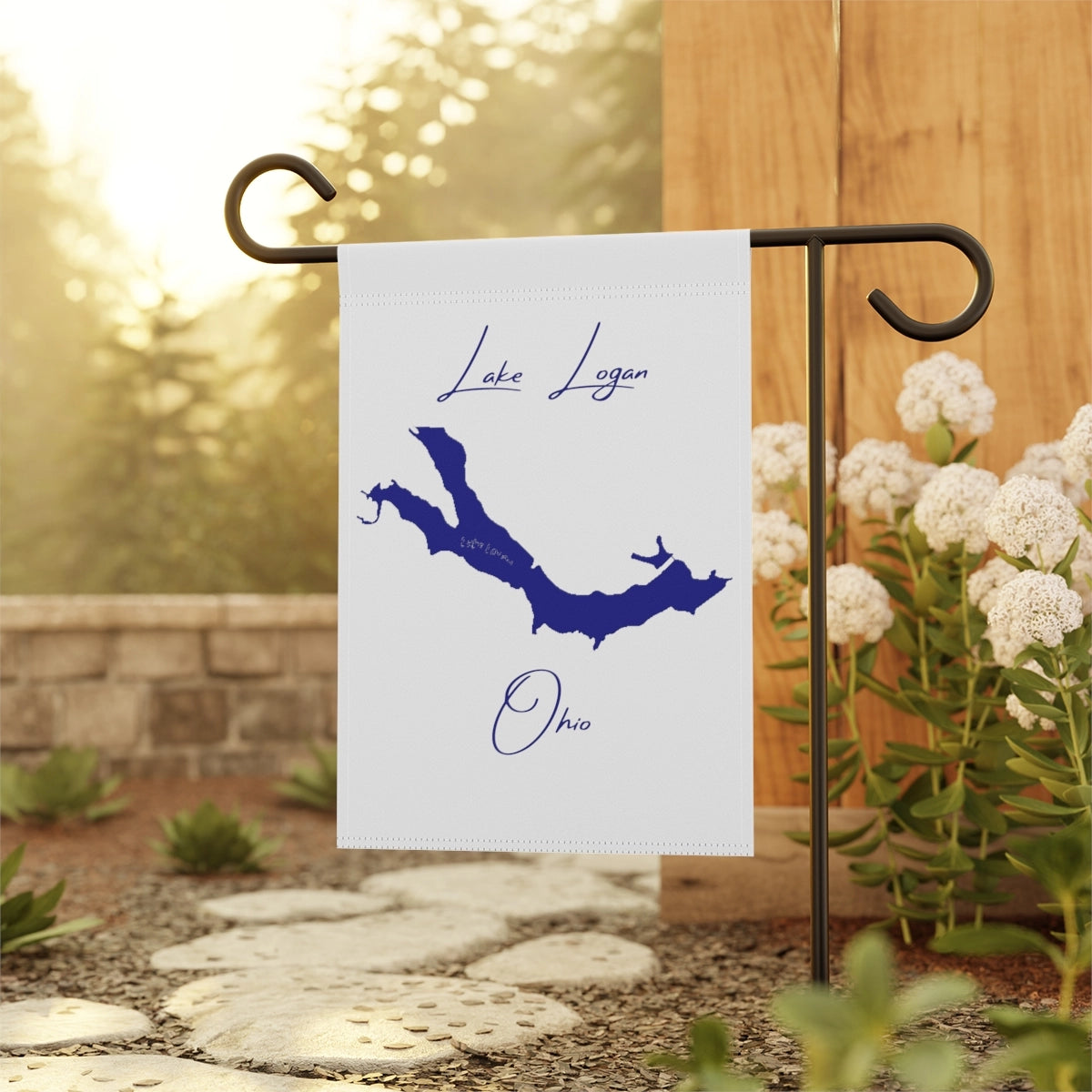 Ohio Lake Logan Garden Banner other position view from context-1 12'' x 18''.webp