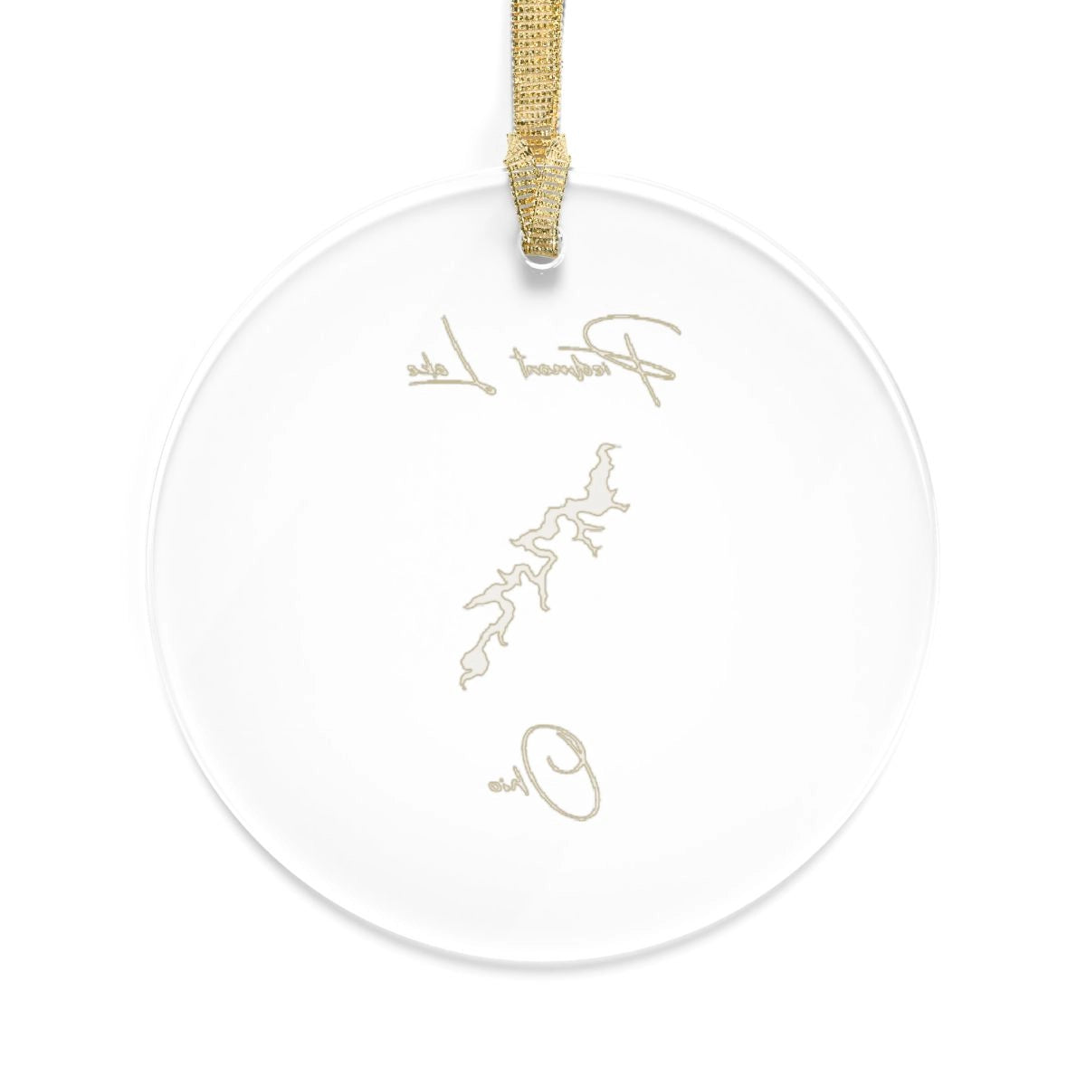 Ohio Piedmont Lake Tree Ornament other position view from back round.webp