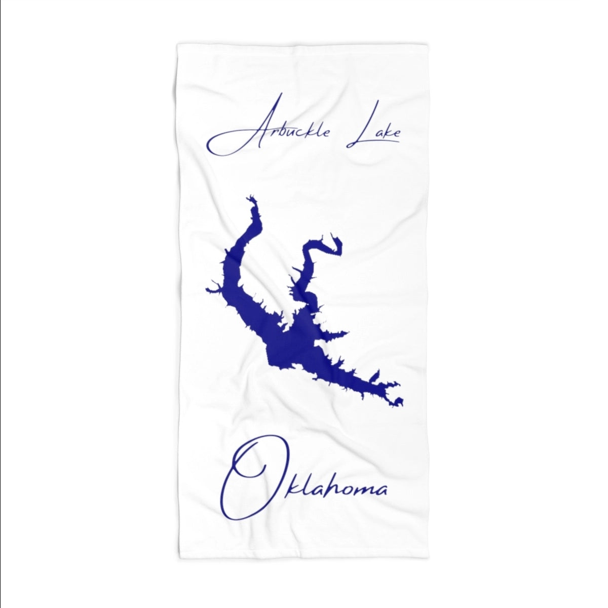 Oklahoma Arbuckle Lake Beach Towel front position view from front 36 x 72.webp