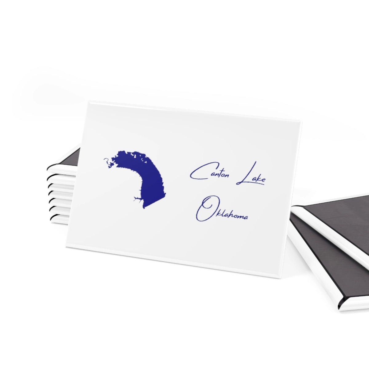 Oklahoma Canton Lake Magnet front position view from set 2 x 3.webp