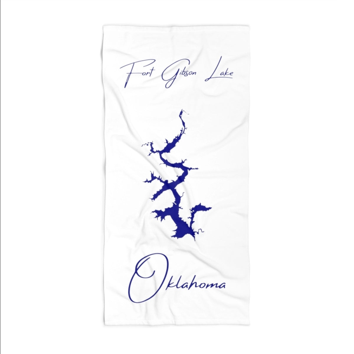 Oklahoma Fort Gibson Lake Beach Towel front position view from front 36 x 72.webp