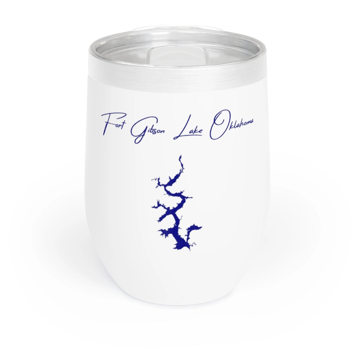 Oklahoma Fort Gibson Lake Wine Tumbler front position view from front white.webp