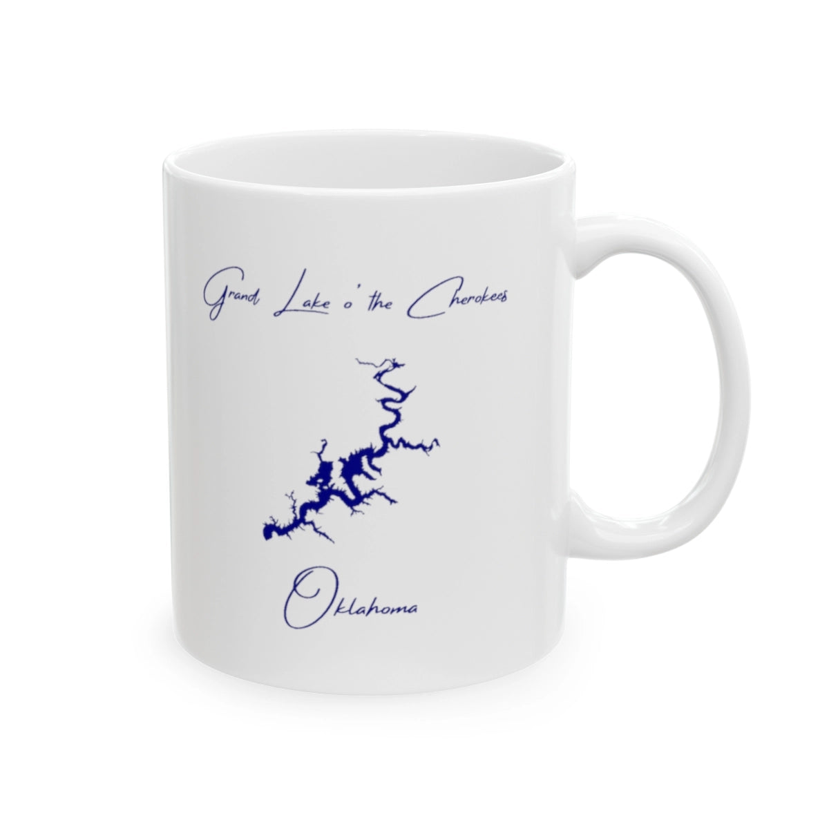 Oklahoma Grand Lake o' the Cherokees Ceramic Mug other position view from right 11oz.webp