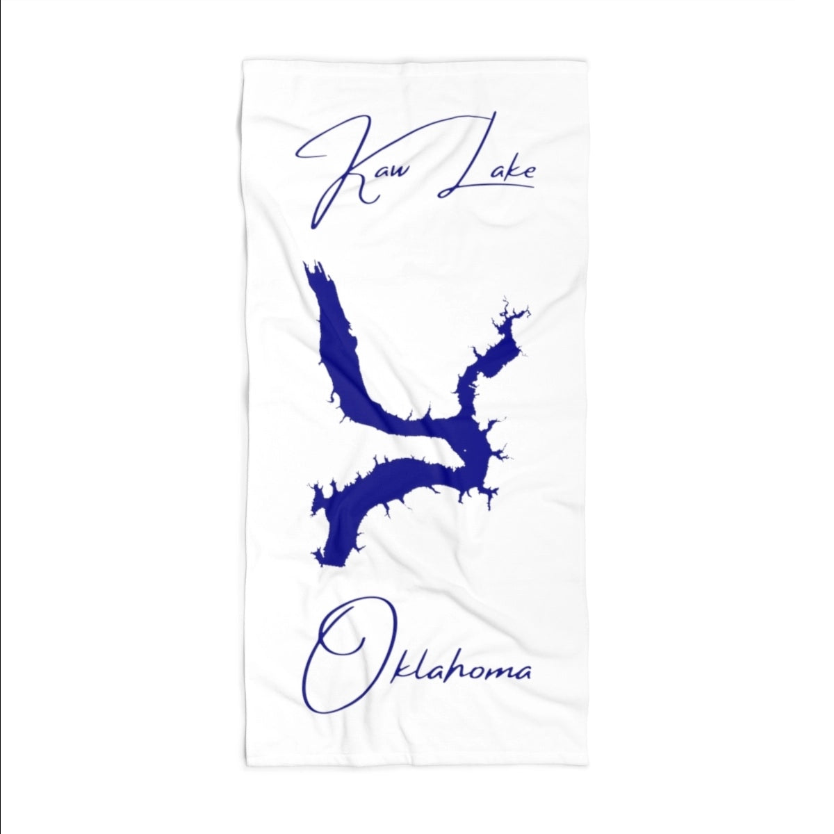 Oklahoma Kaw Lake Beach Towel front position view from front 36 x 72.webp