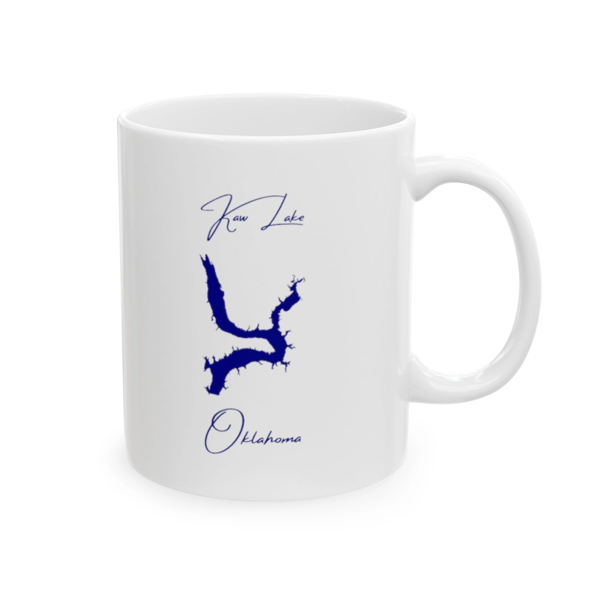 Oklahoma Kaw Lake Ceramic Mug other position view from right 11oz.webp