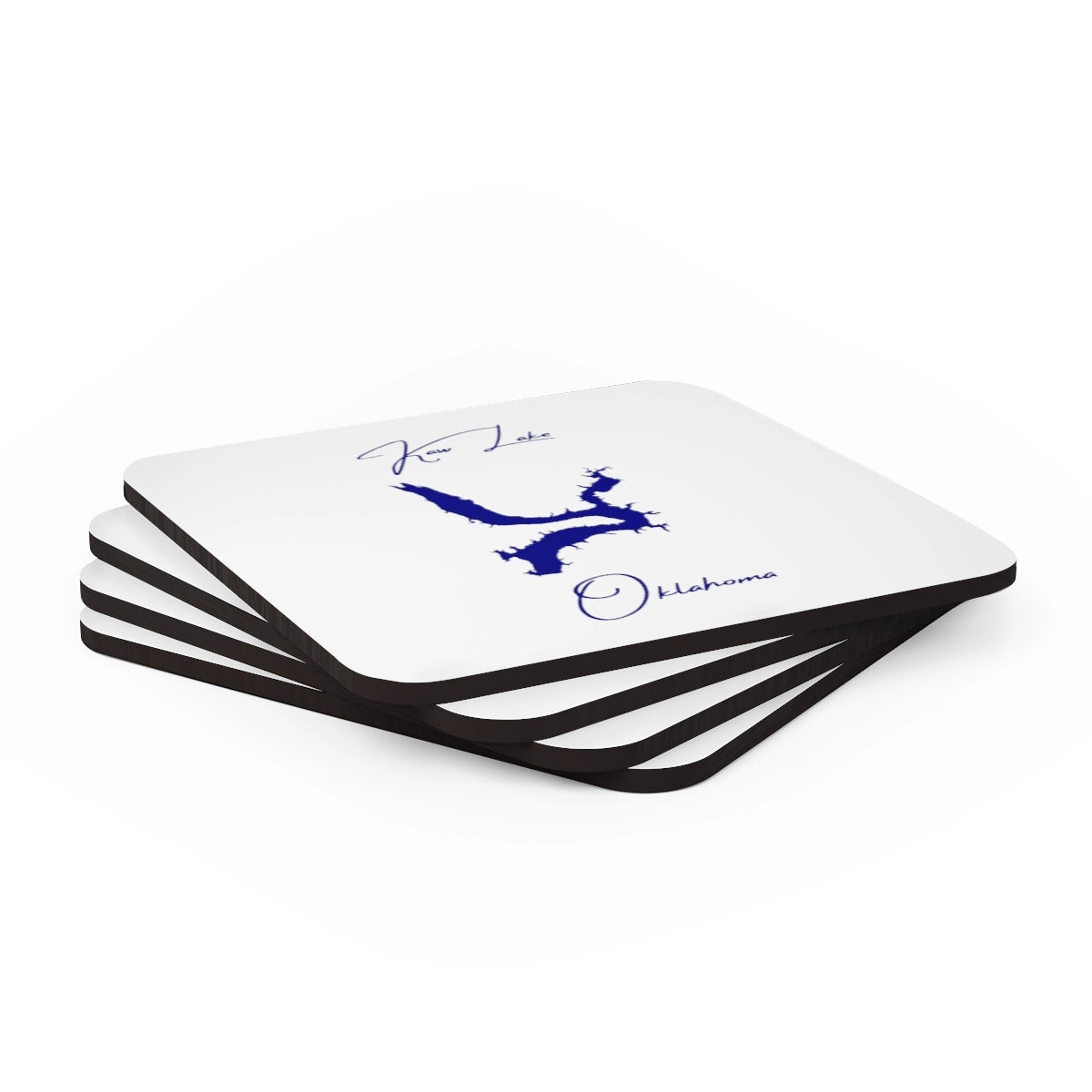 Oklahoma Kaw Lake Coaster Set front position view from stacked 3.75 x 3.75.webp