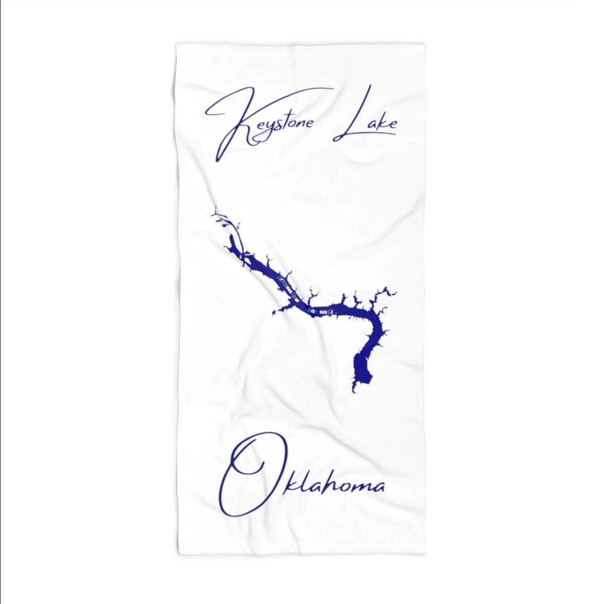Oklahoma Keystone Lake Beach Towel front position view from front 36 x 72.webp