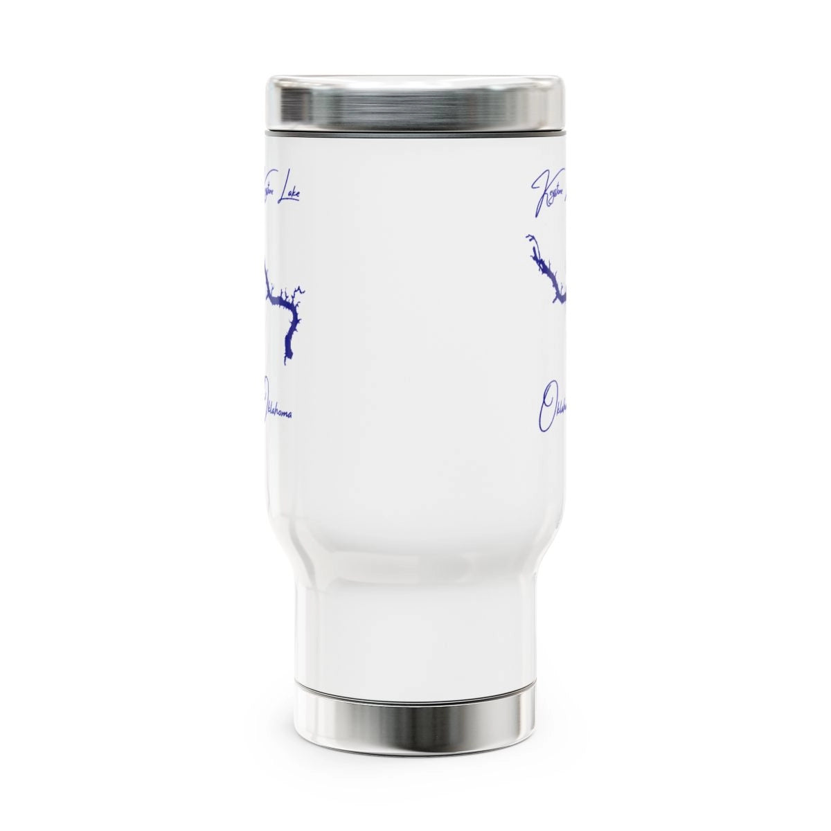 Oklahoma Keystone Lake Travel Mug other position view from front 14oz.webp