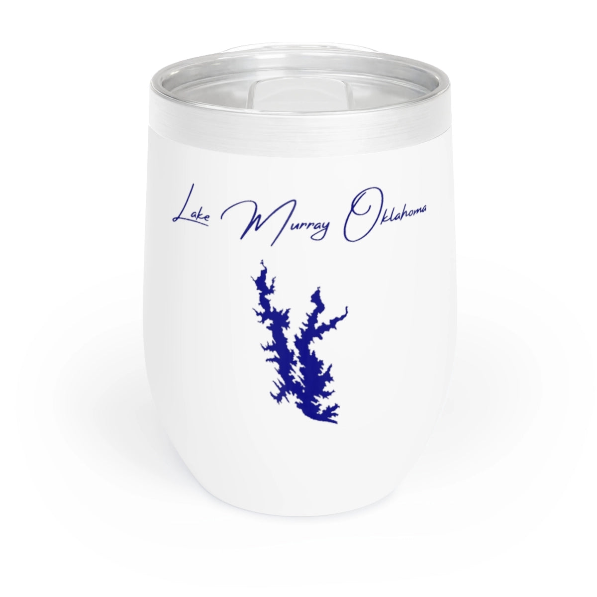 Oklahoma Lake Murray Wine Tumbler front position view from front white.webp