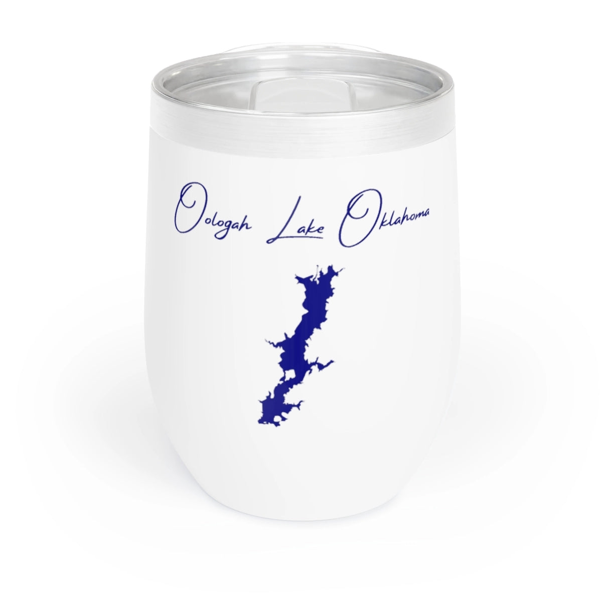 Oklahoma Oologah Lake Wine Tumbler front position view from front white.webp