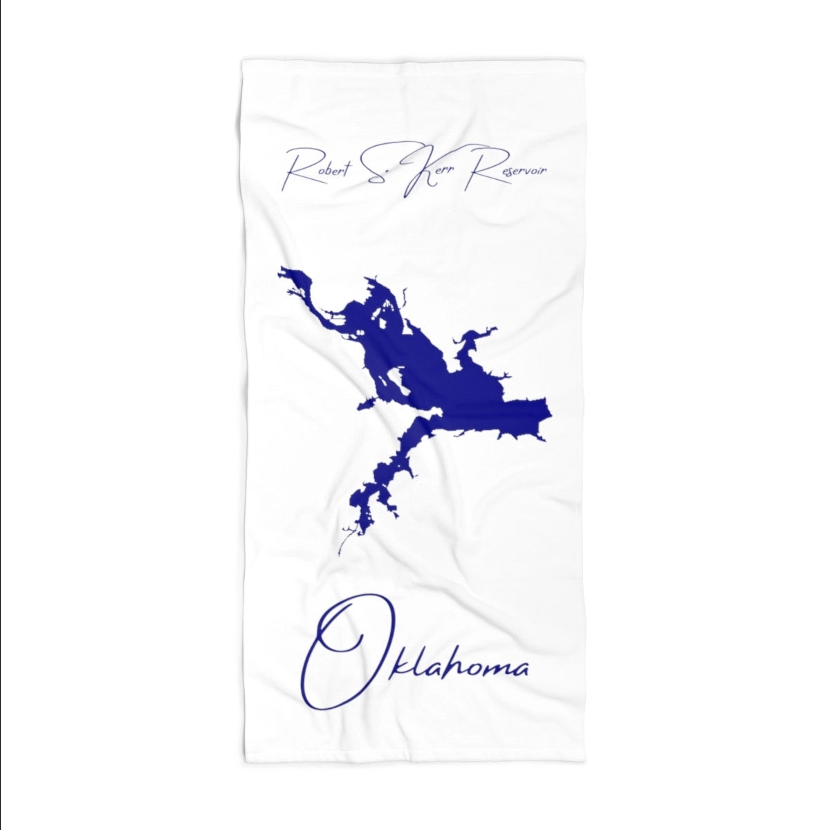 Oklahoma Robert S. Kerr Reservoir Beach Towel front position view from front 36 x 72.webp