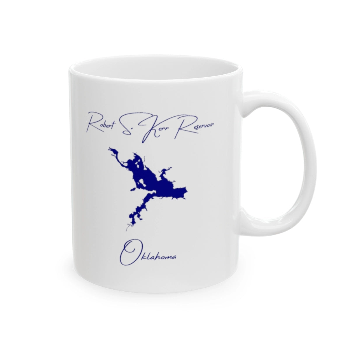 Oklahoma Robert S. Kerr Reservoir Ceramic Mug other position view from right 11oz.webp