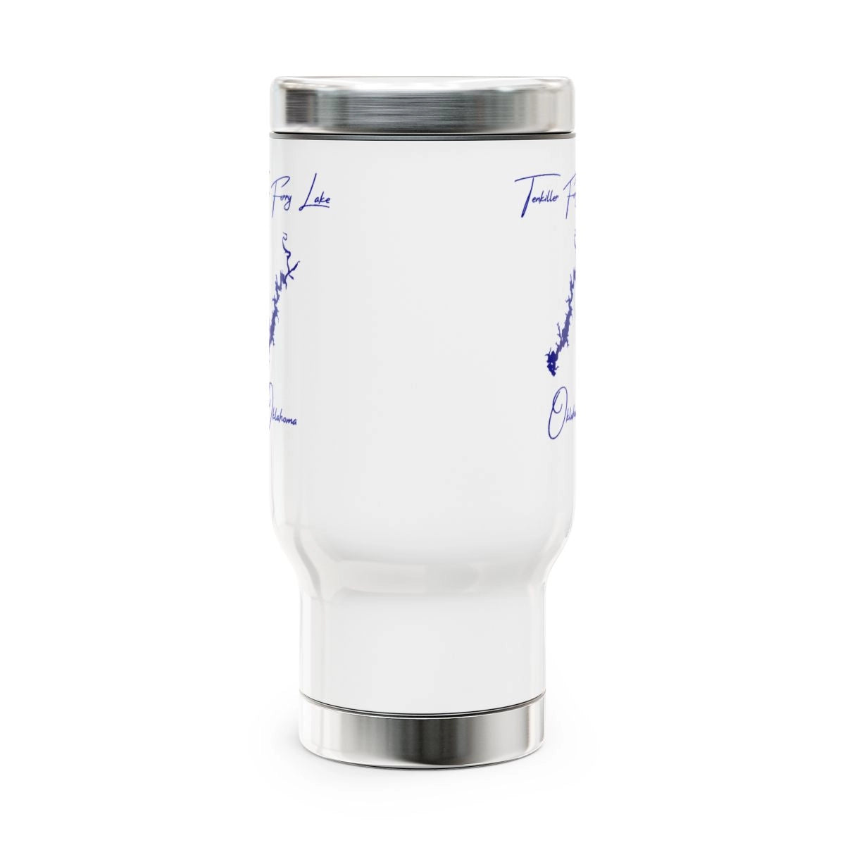 Oklahoma Tenkiller Ferry Lake Travel Mug other position view from front 14oz.webp
