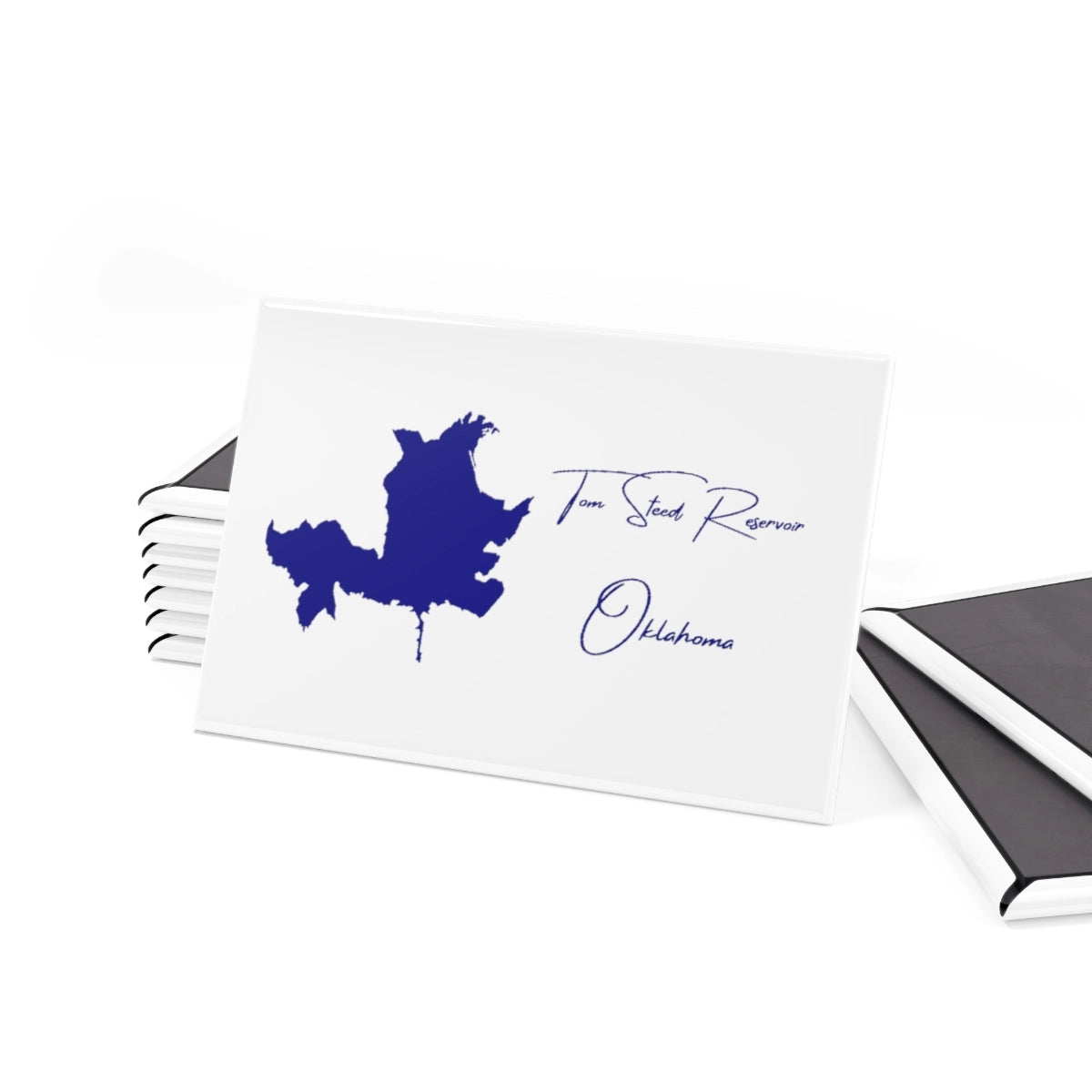 Oklahoma Tom Steed Reservoir Magnet front position view from set 2 x 3.webp