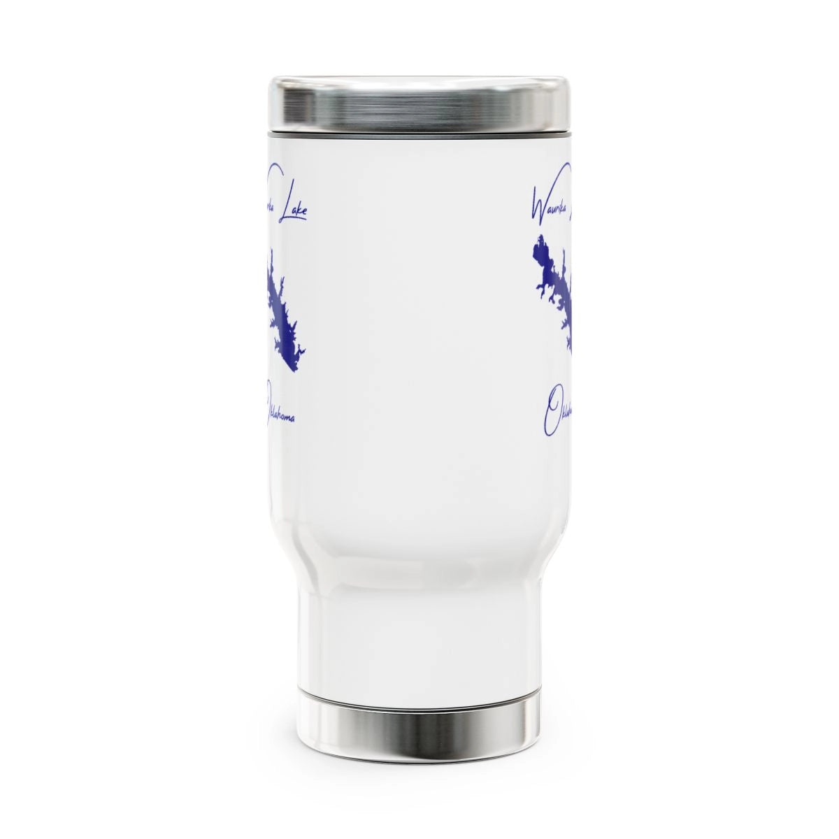 Oklahoma Waurika Lake Travel Mug other position view from front 14oz.webp