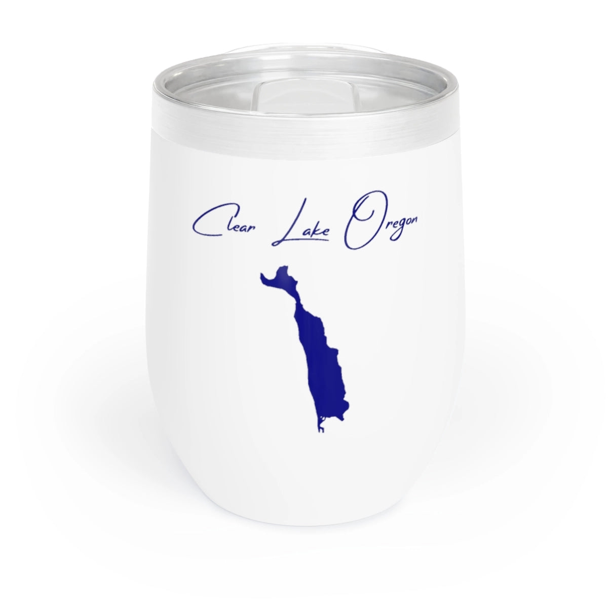 Oregon Clear Lake Wine Tumbler front position view from front white.webp