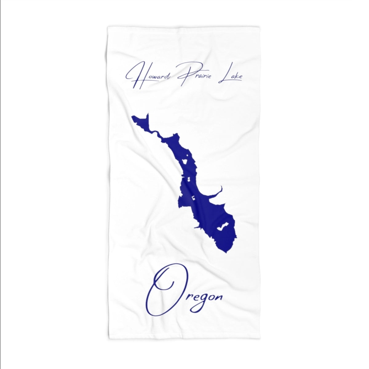 Oregon Howard Prairie Lake Beach Towel front position view from front 36 x 72.webp